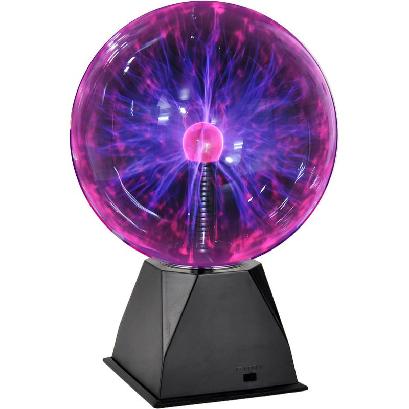 PowerTRC Plasma Ball, 8 inch Plasma Night Lamp, Batter Powered Respond to Touch & Sound Plasma Globe, Party/Science Props, Home Bedroom Decoration Christmas Novelty Gift for Kids - Image 1